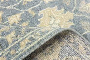 Muted Gray Floral 6x9Transitional Oriental Rug