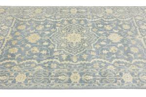 Muted Gray Floral 6x9Transitional Oriental Rug