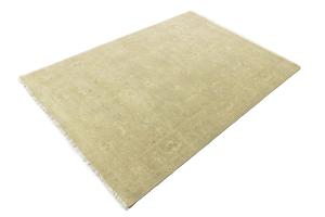 Muted Beige Floral 6x9 Transitional Oriental Rug