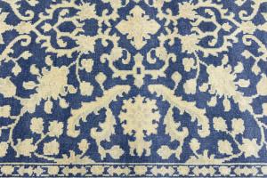 Muted Blue Floral 6X9 Transitional Oriental Rug