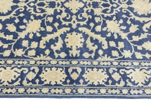 Muted Blue Floral 6X9 Transitional Oriental Rug