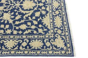 Muted Blue Floral 6X9 Transitional Oriental Rug