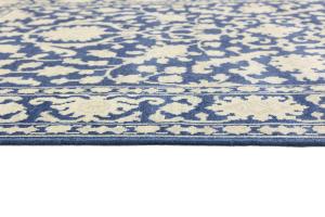 Muted Blue Floral 6X9 Transitional Oriental Rug