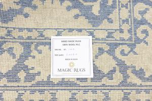 Muted Blue Floral 6X9 Transitional Oriental Rug