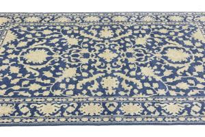 Muted Blue Floral 6X9 Transitional Oriental Rug