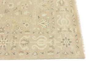 Muted Pinkish Beige Floral 8X10 Transitional Oriental Area Rug