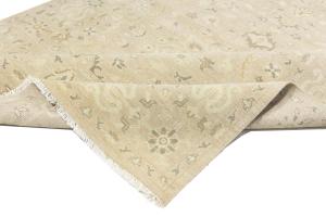 Muted Pinkish Beige Floral 8X10 Transitional Oriental Area Rug