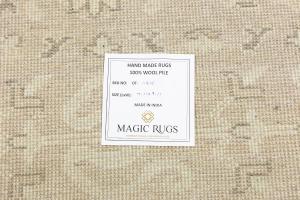 Muted Pinkish Beige Floral 8X10 Transitional Oriental Area Rug