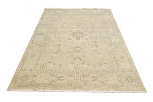 Muted Pinkish Beige Floral 8X10 Transitional Oriental Area Rug