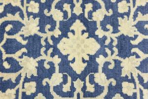Muted Blue Floral 8x10 Transitional Oriental Rug