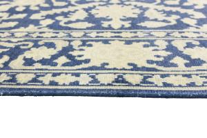 Muted Blue Floral 8x10 Transitional Oriental Rug
