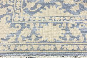Muted Blue Floral 8x10 Transitional Oriental Rug