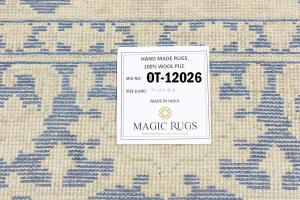 Muted Blue Floral 8x10 Transitional Oriental Rug