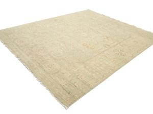 Muted Light Green Floral Transitional 8x10 Oriental Rug