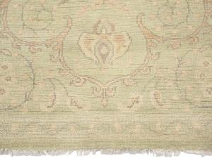 Muted Light Green Floral Transitional 8x10 Oriental Rug