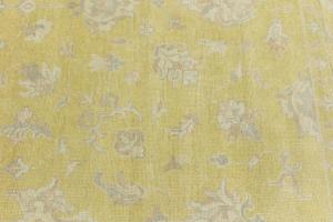 Muted Golden Yellow Floral 9x12Transitional Oriental Rug