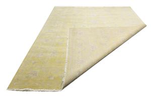 Muted Golden Yellow Floral 9x12Transitional Oriental Rug