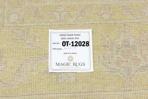 Muted Golden Yellow Floral 9x12Transitional Oriental Rug