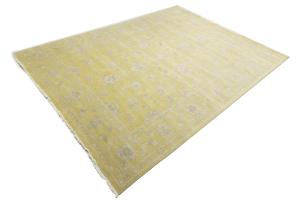 Muted Golden Yellow Floral 9x12Transitional Oriental Rug