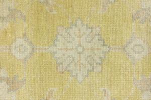Muted Golden Yellow Floral 9x12Transitional Oriental Rug