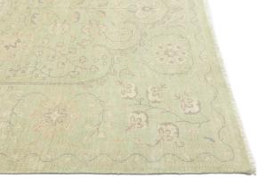 Muted Light Green Floral 9x12 Transitional Oriental Rug