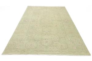 Muted Light Green Floral 9x12 Transitional Oriental Rug