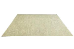 Muted Light Green Floral 9x12 Transitional Oriental Rug