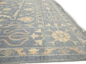 Muted Gray Floral 12x15 Transitional Oriental Area Rug
