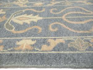 Muted Gray Floral 12x15 Transitional Oriental Area Rug