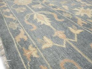 Muted Gray Floral 12x15 Transitional Oriental Area Rug