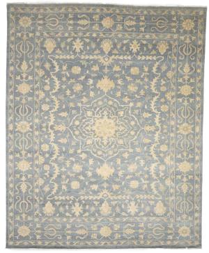 Muted Gray Floral 12x15 Transitional Oriental Area Rug