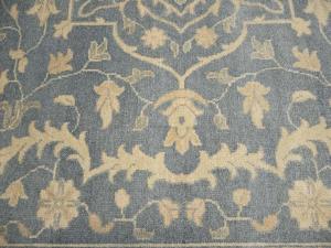 Muted Gray Floral 12x15 Transitional Oriental Area Rug