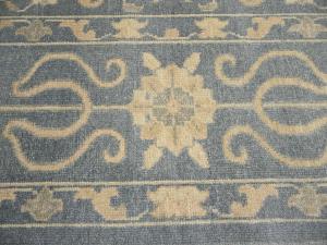 Muted Gray Floral 12x15 Transitional Oriental Area Rug