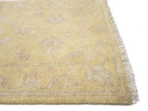 Muted Golden Yellow Floral 2'7X18'1 Transitional Oriental Runner Rug