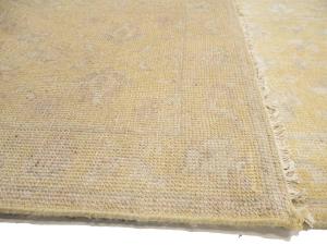 Muted Golden Yellow Floral 2'7X18'1 Transitional Oriental Runner Rug