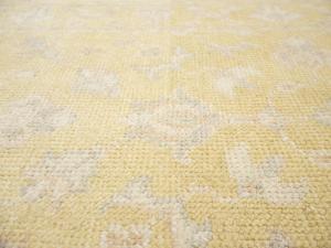 Muted Golden Yellow Floral 2'7X18'1 Transitional Oriental Runner Rug