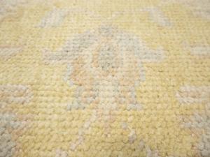 Muted Golden Yellow Floral 2'7X18'1 Transitional Oriental Runner Rug