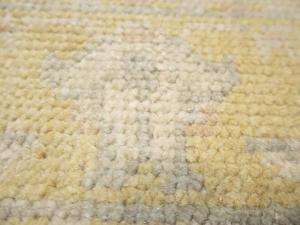 Muted Golden Yellow Floral 2'7X18'1 Transitional Oriental Runner Rug