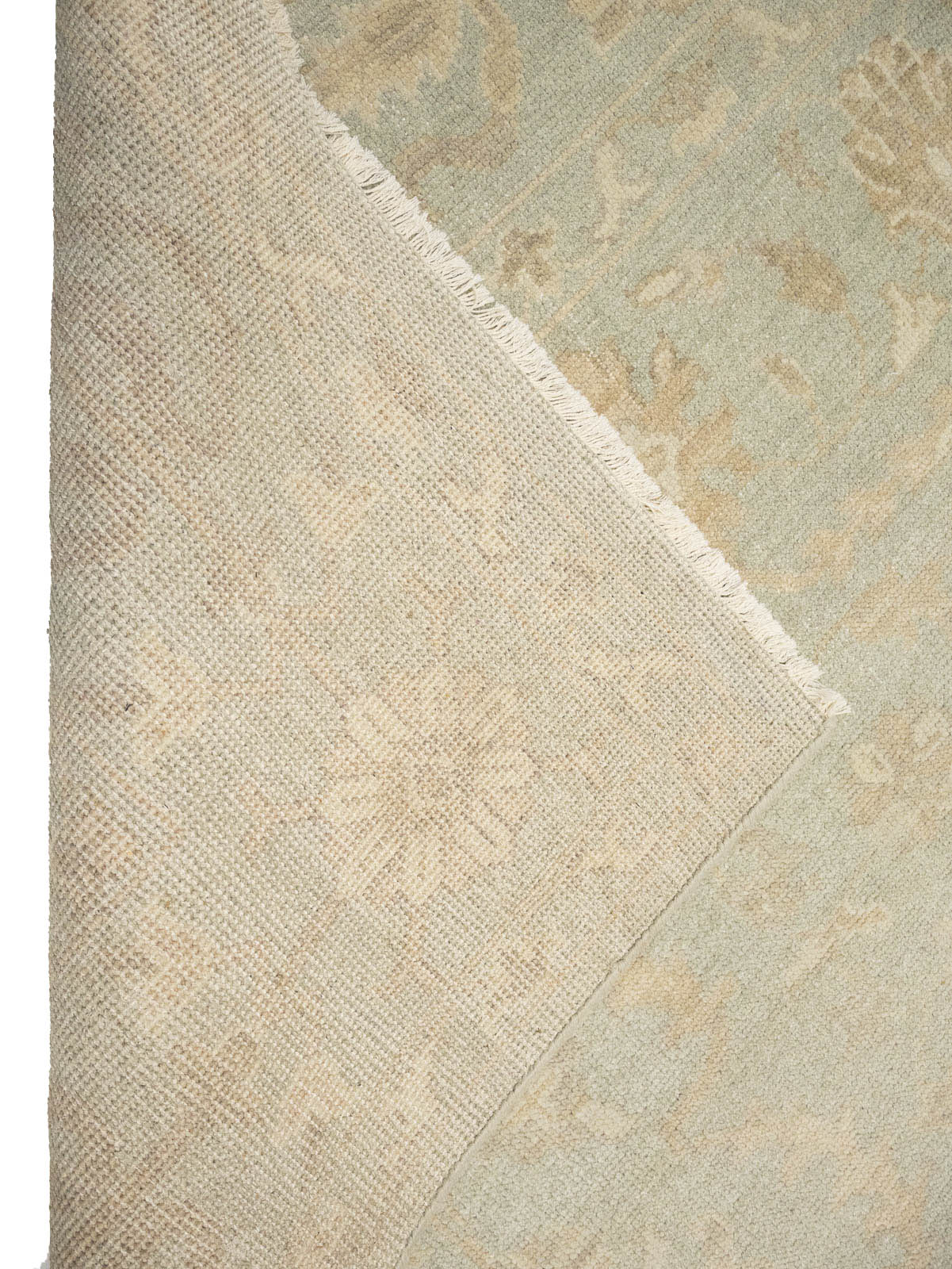 Muted Aqua Green Floral 9x12Transitional Oriental Rug