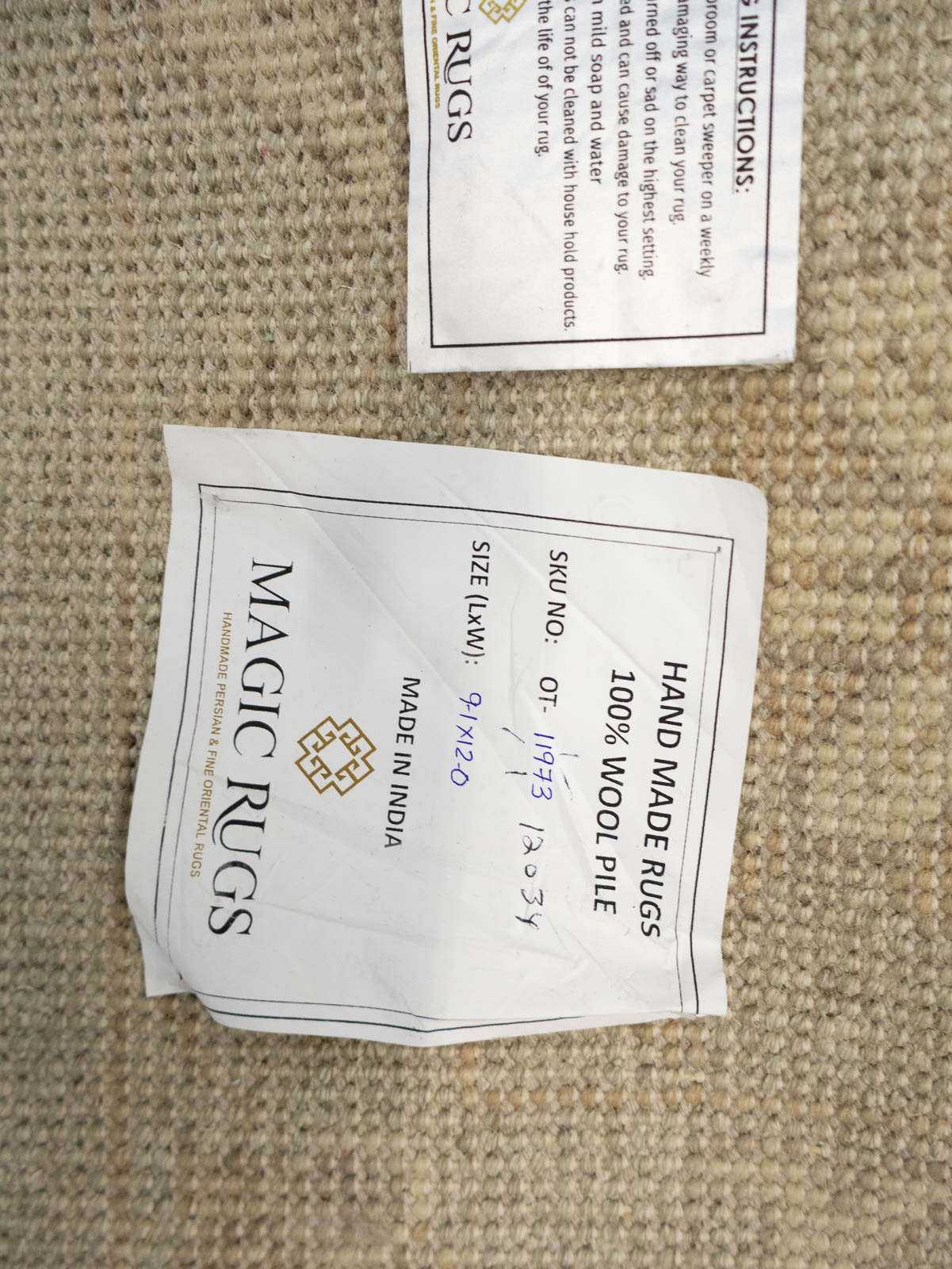 Muted Aqua Green Floral 9x12Transitional Oriental Rug