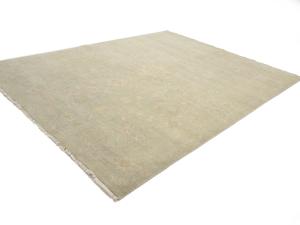 Muted Aqua Green Floral 9x12Transitional Oriental Rug