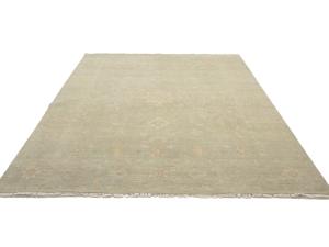 Muted Aqua Green Floral 9x12Transitional Oriental Rug