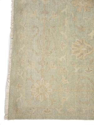 Muted Aqua Green Floral 9x12Transitional Oriental Rug