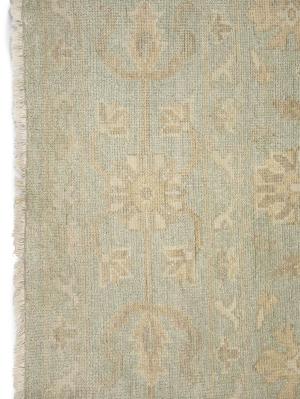 Muted Aqua Green Floral 9x12Transitional Oriental Rug