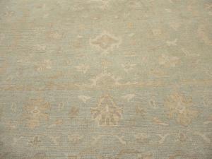 Muted Aqua Green Floral 9x12Transitional Oriental Rug