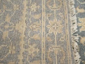 Muted Gray Floral 3x18 Transitional Oriental Runner Rug