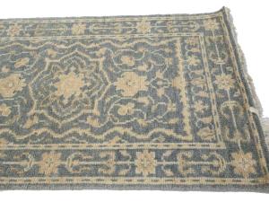 Muted Gray Floral 3x18 Transitional Oriental Runner Rug