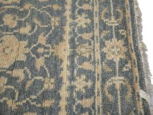 Muted Gray Floral 3x18 Transitional Oriental Runner Rug