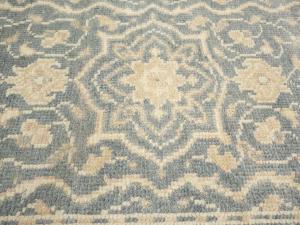 Muted Gray Floral 3x20 Transitional Oriental Runner Rug
