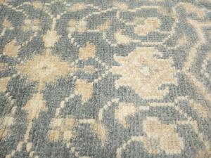 Muted Gray Floral 3x20 Transitional Oriental Runner Rug